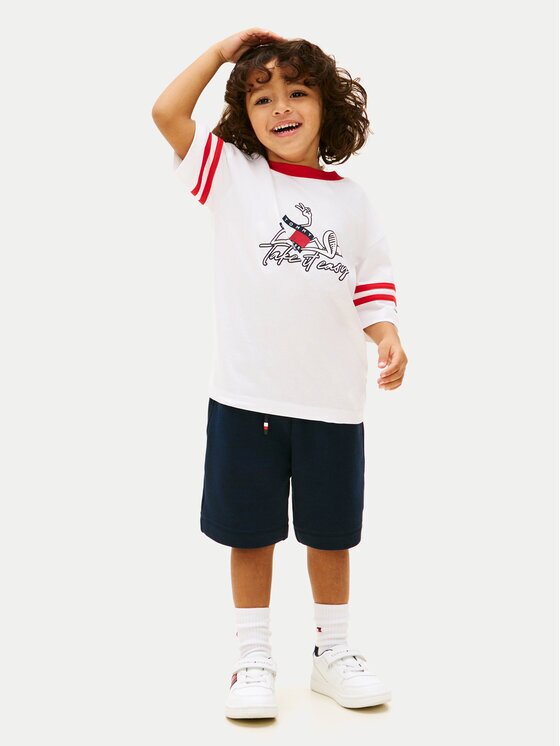 Tommy Hilfiger Комплект тишърт и панталонки Wavy Flag KB0KB10410 Regular Fit