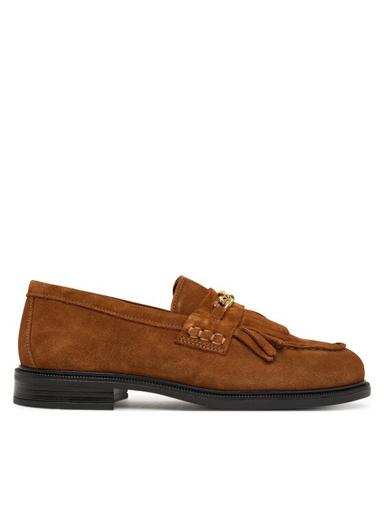 Tommy Hilfiger лоуфъри с дебела подметка Th Chain Fringe Suede Loafer FW0FW09918