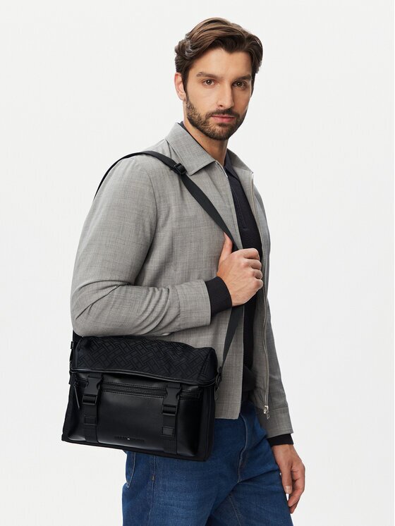 Tommy Hilfiger Мъжка чантичка Th Nylon Jacquard Satchel AM0AM14404