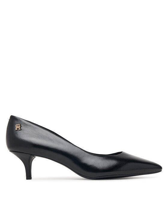 Tommy Hilfiger Обувки на ток Kitten Heel Court Leather Shoe FW0FW09526