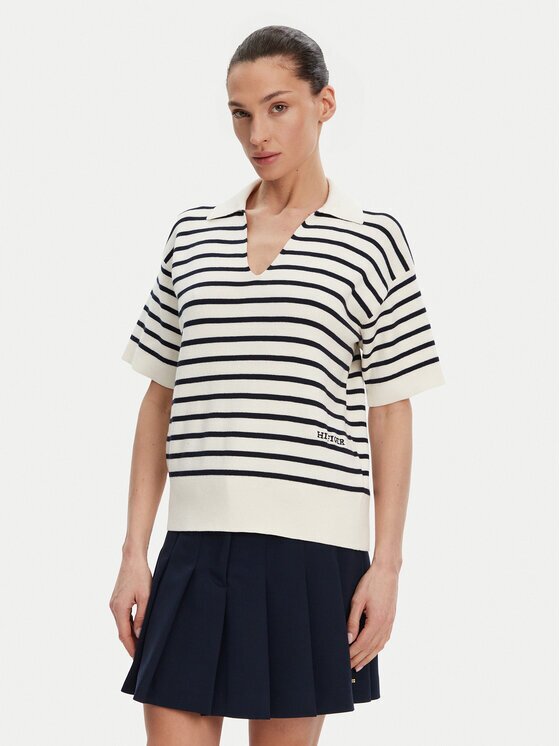 Tommy Hilfiger Пуловер Mini Stp Co Open Polo Ss Swt WW0WW45400 Regular Fit