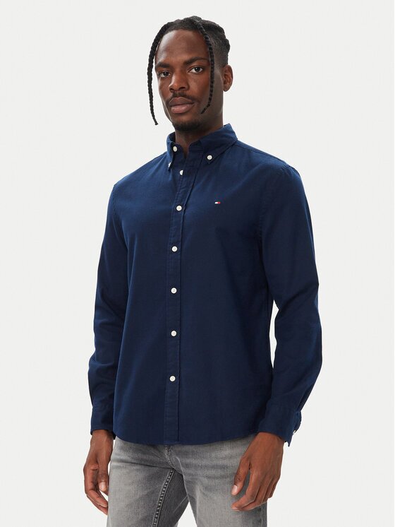 Tommy Hilfiger Риза Flannel Solid MW0MW40469 Regular Fit