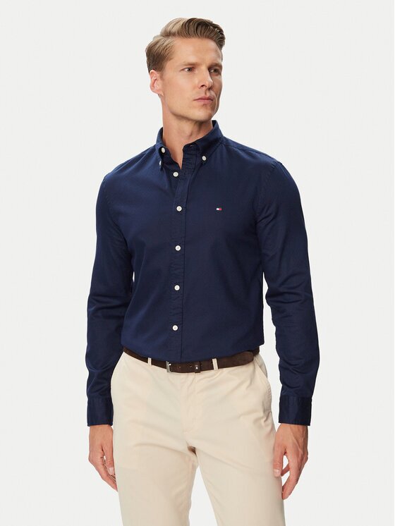Tommy Hilfiger Риза Flex Dobby MW0MW44570 Slim Fit