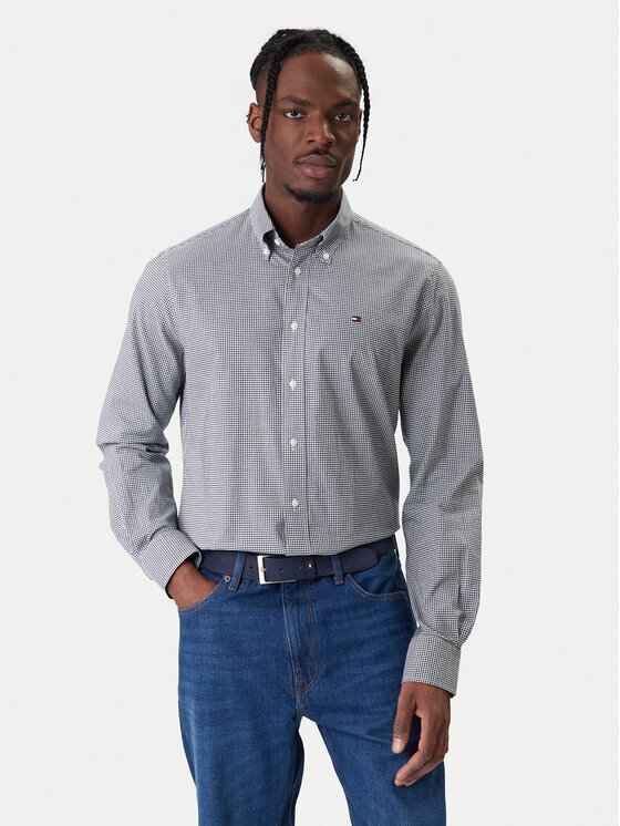 Tommy Hilfiger Риза Gingham MW0MW41699 Regular Fit