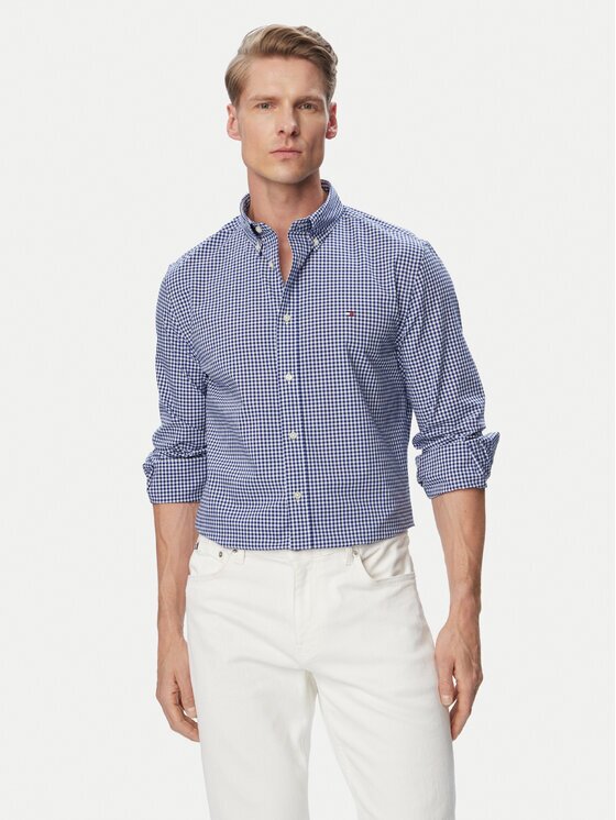 Tommy Hilfiger Риза Gingham MW0MW43319 Regular Fit