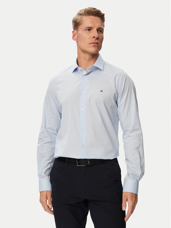 Tommy Hilfiger Риза Cl Solid MW0MW43749 Slim Fit