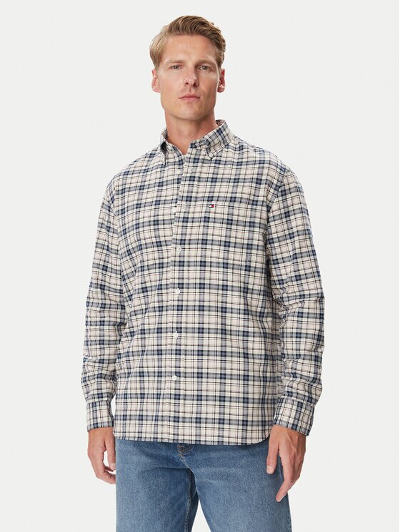 Tommy Hilfiger Риза Oxford Tartan MW0MW44620 Regular Fit