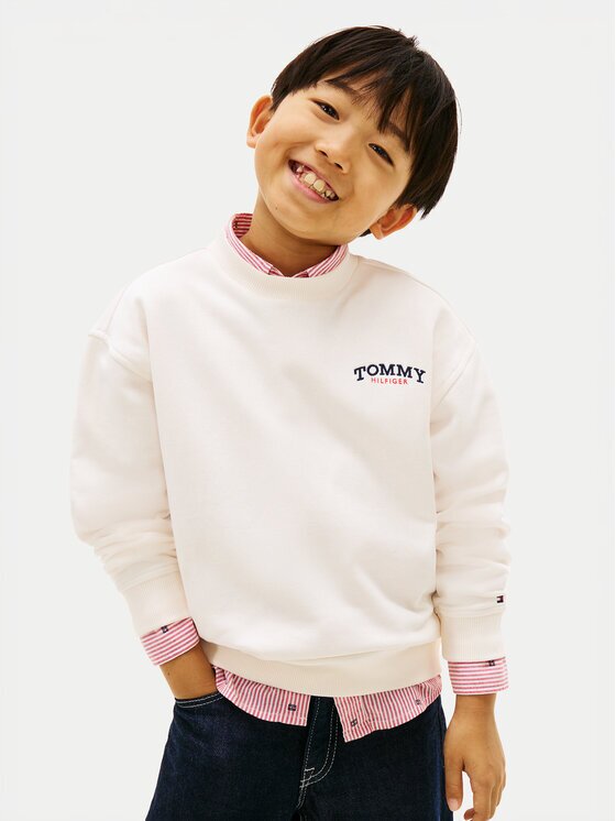 Tommy Hilfiger Суитшърт KB0KB10255 Екрю Regular Fit