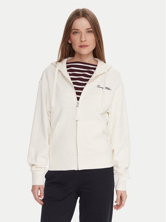 Tommy Hilfiger Суитшърт Script WW0WW45742 Екрю Regular Fit