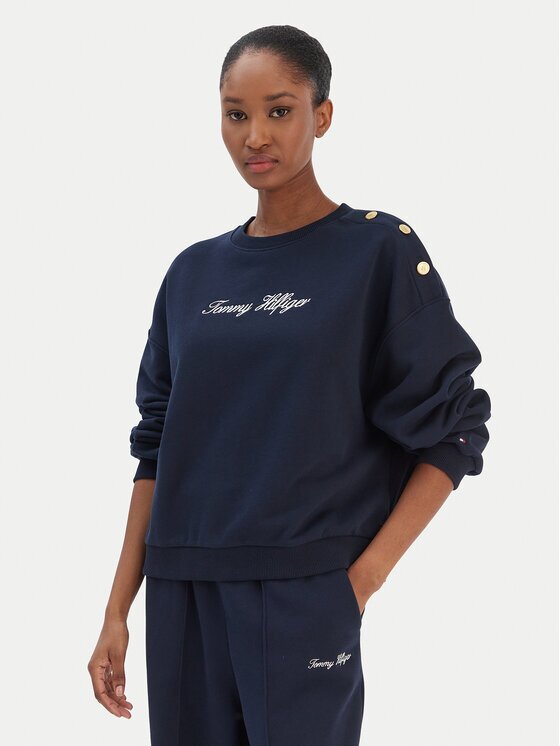 Tommy Hilfiger Суитшърт Script WW0WW48783 Relaxed Fit