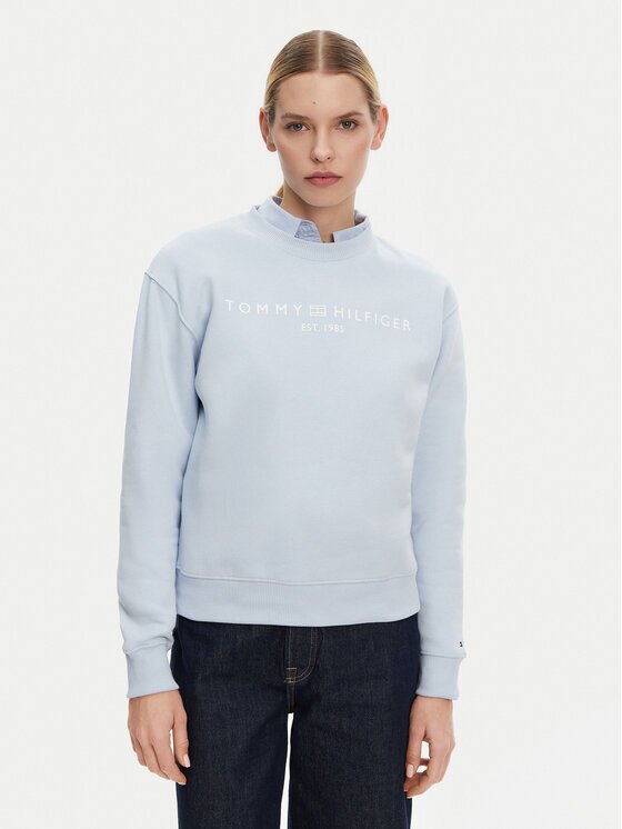 Tommy Hilfiger Суитшърт WW0WW39791 Светлосиньо Relaxed Fit