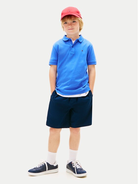 Tommy Hilfiger Тениска с яка и копчета Essential KB0KB10007 Regular Fit