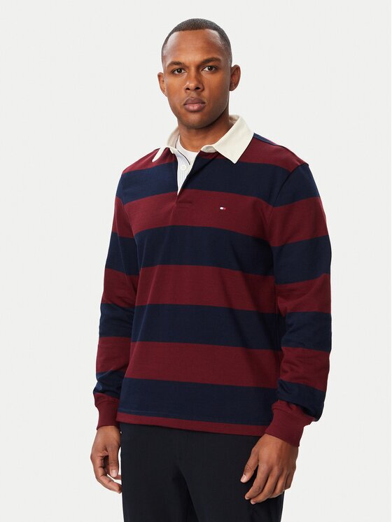 Tommy Hilfiger Тениска с яка и копчета Essential MW0MW45692 Regular Fit