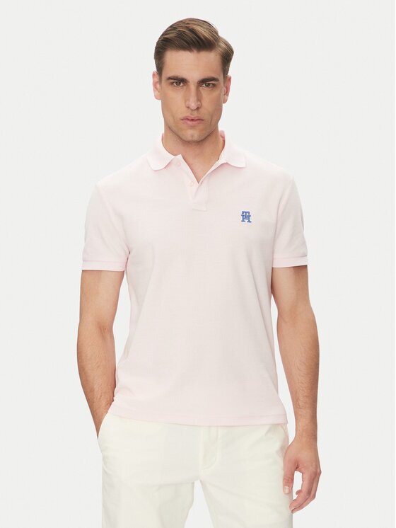Tommy Hilfiger Тениска с яка и копчета MW0MW33167 Regular Fit