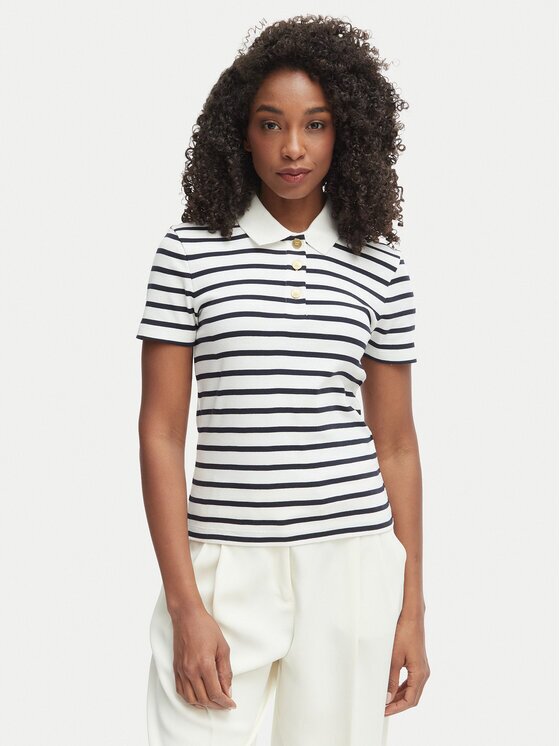 Tommy Hilfiger Тениска с яка и копчета WW0WW49252 Slim Fit