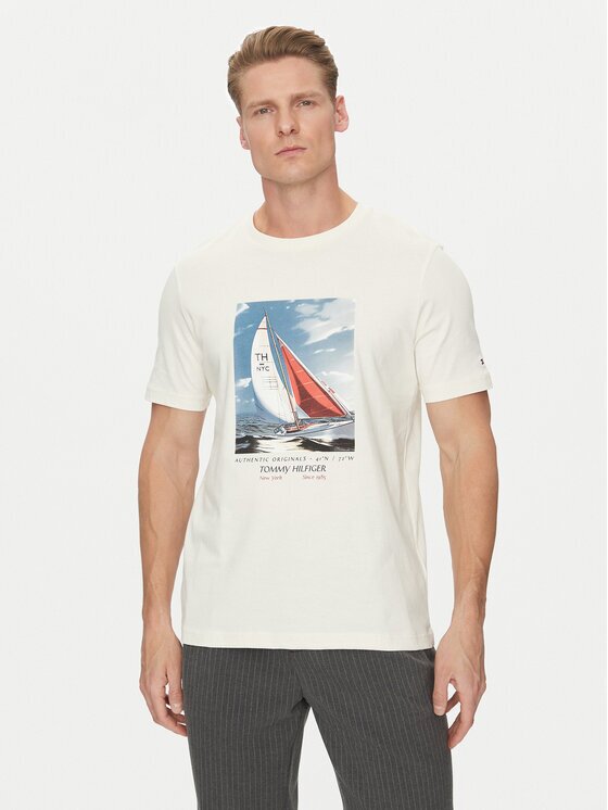 Tommy Hilfiger Тишърт Color Photo Print MW0MW38615 Regular Fit