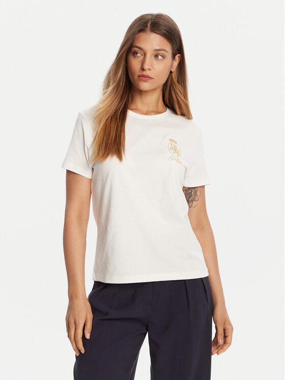 Tommy Hilfiger Тишърт Gold Crest WW0WW46153 Regular Fit