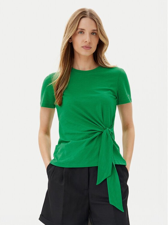 Tommy Hilfiger Тишърт WW0WW44559 Екрю Regular Fit