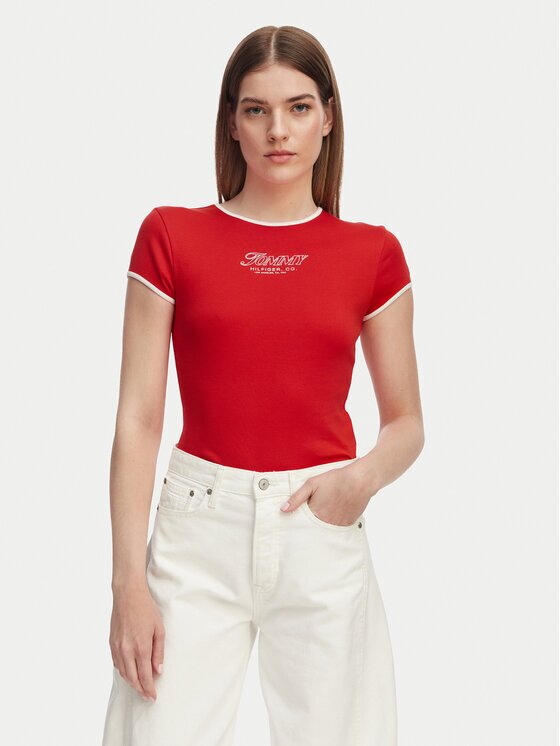 Tommy Hilfiger Тишърт WW0WW49245 Slim Fit