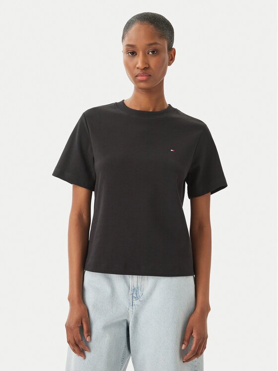 Tommy Hilfiger Тишърт Interlock WW0WW49646 Boxy Fit
