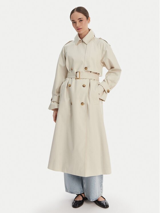 Tommy Hilfiger Тренч WW0WW50627 Екрю Oversize