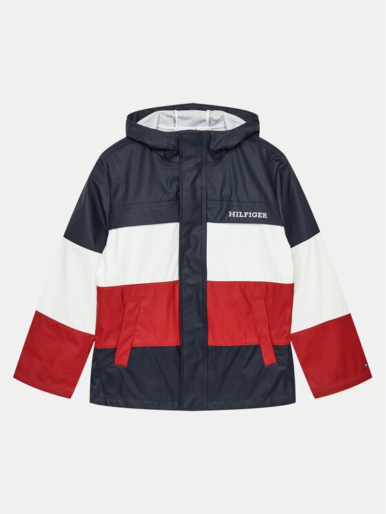 Tommy Hilfiger Яке за дъжд Colorblock KS0KS00566 Relaxed Fit