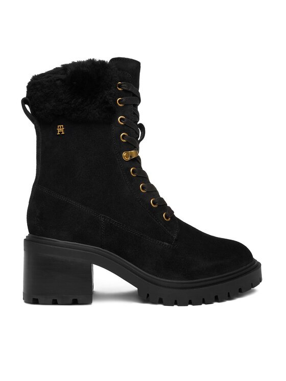 Tommy Hilfiger Зимни обувки Th Shearling Lace Up Boot FW0FW08999