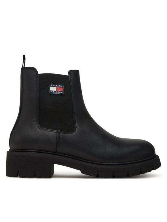 Tommy Jeans Боти тип челси Tjw Chelsea Leather Boot EN0EN02825