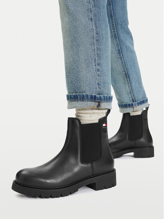 Tommy Jeans Боти тип челси Tjw Cleated Chelsea Boots EN0EN03105