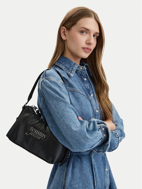 Tommy Jeans Дамска чанта Metal Logo Shoulder Bag AW0AW18468