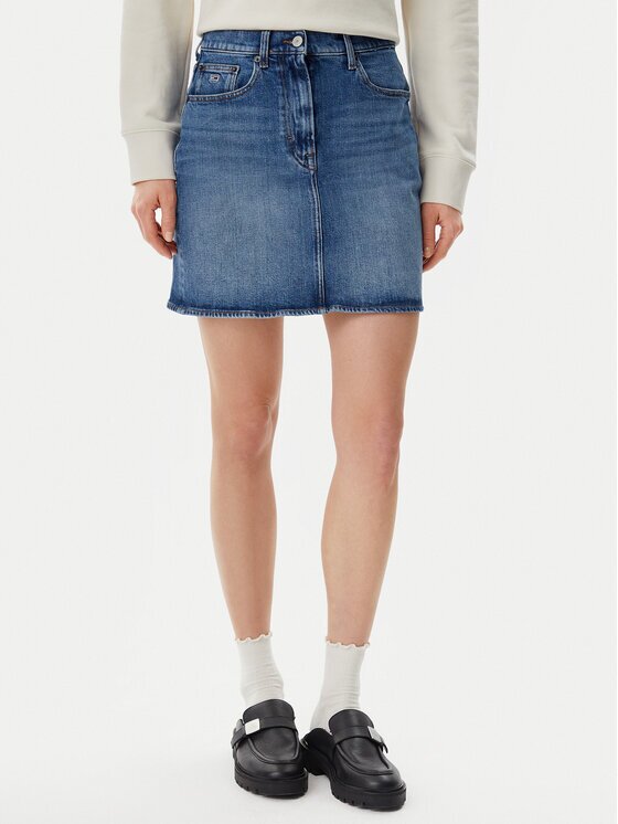 Tommy Jeans Дънкова пола DW0DW20136 Mom Fit