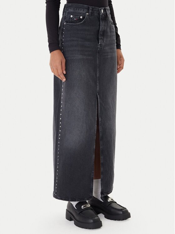 Tommy Jeans Дънкова пола Layla DW0DW21576 Regular Fit