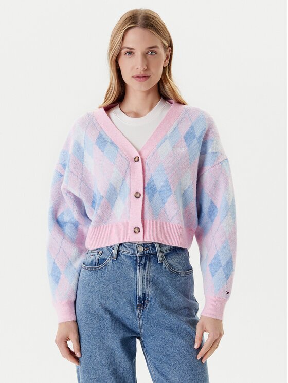 Tommy Jeans Кардиган Argyle DW0DW21180 Relaxed Fit