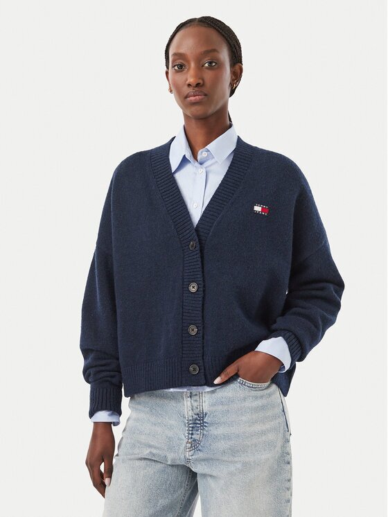 Tommy Jeans Кардиган Fluffy Badge DW0DW23830 Regular Fit