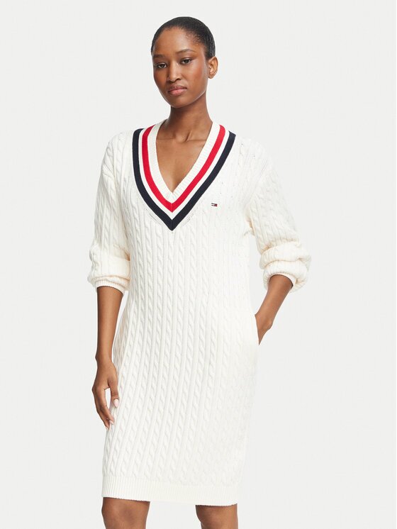 Tommy Jeans Плетена рокля DW0DW23540 Relaxed Fit