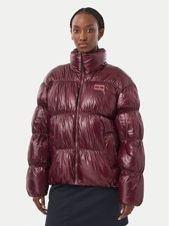 Tommy Jeans Пухено яке Shiny DW0DW23423 Regular Fit