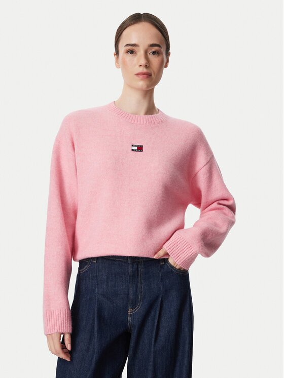 Tommy Jeans Пуловер Fluffy Badge DW0DW23831 Regular Fit