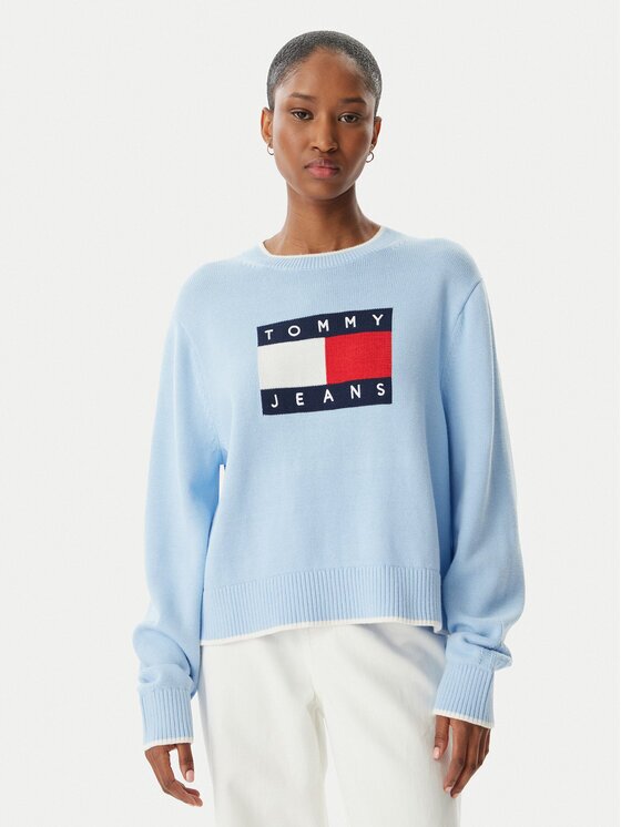 Tommy Jeans Пуловер Intarsia Flag Badge DW0DW22316 Relaxed Fit