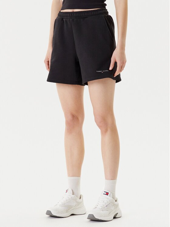 Tommy Jeans Спортни шорти Linear DW0DW21152 Екрю Relaxed Fit