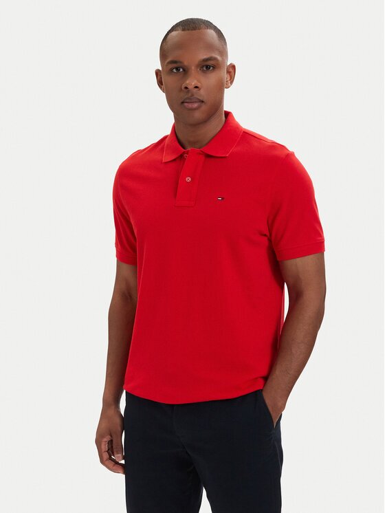 Tommy Jeans Тениска с яка и копчета DM0DM22711 Regular Fit