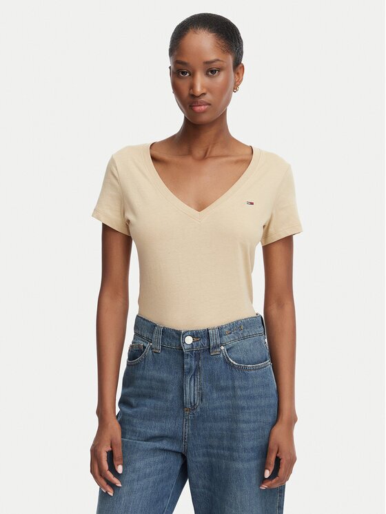 Tommy Jeans Тишърт DW0DW20458 Slim Fit