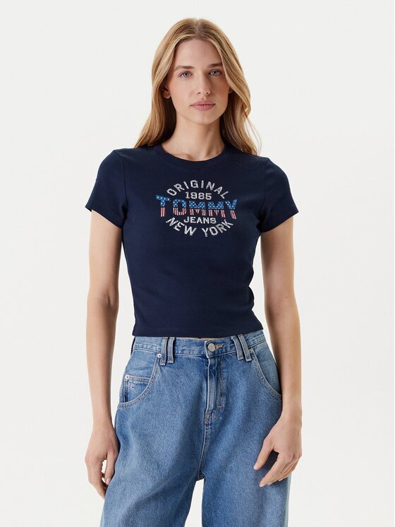 Tommy Jeans Тишърт DW0DW21421 Slim Fit