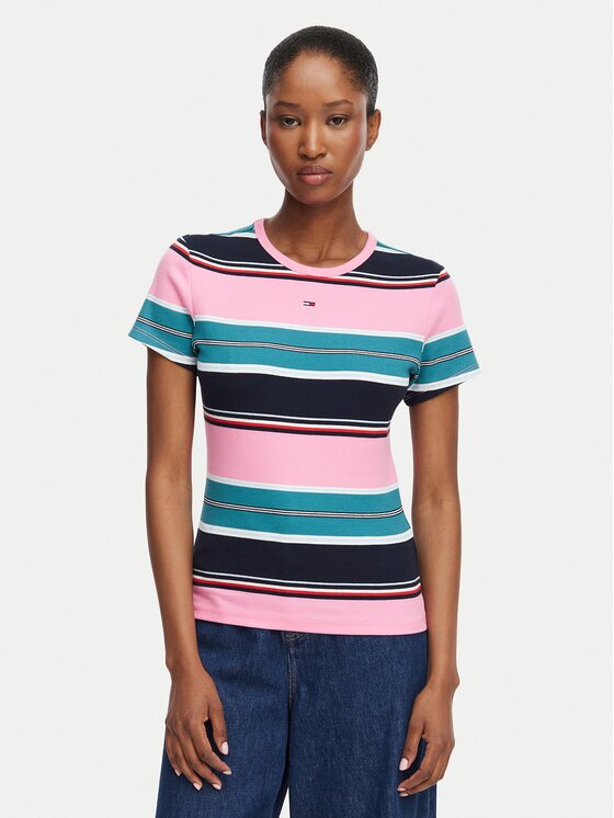 Tommy Jeans Тишърт EssentialDW0DW17383 Slim Fit