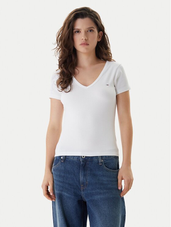 Tommy Jeans Тишърт Essential DW0DW17385 Slim Fit