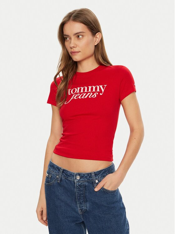 Tommy Jeans Тишърт Essential DW0DW19447 Slim Fit