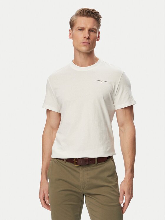 Tommy Jeans Тишърт Linear Chest DM0DM21780 Slim Fit