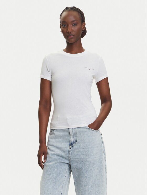 Tommy Jeans Тишърт Linear DW0DW21164 Slim Fit