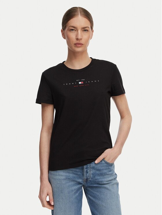 Tommy Jeans Тишърт Linear Ss Tee DW0DW22789 Regular Fit
