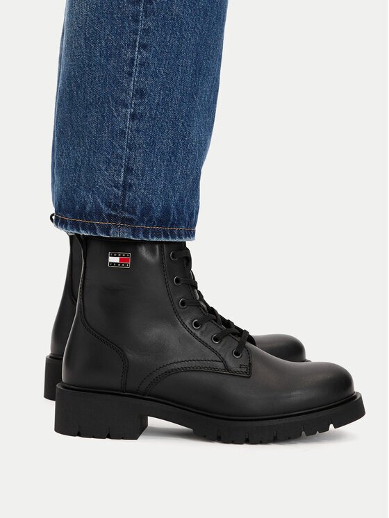 Tommy Jeans Туристически oбувки Tjw Cleated Lace Up Boots EN0EN03104