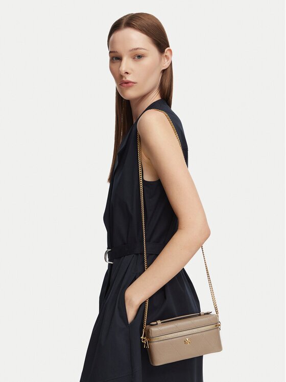 Tory Burch Дамска чанта Charlie Quilted East-West 186036